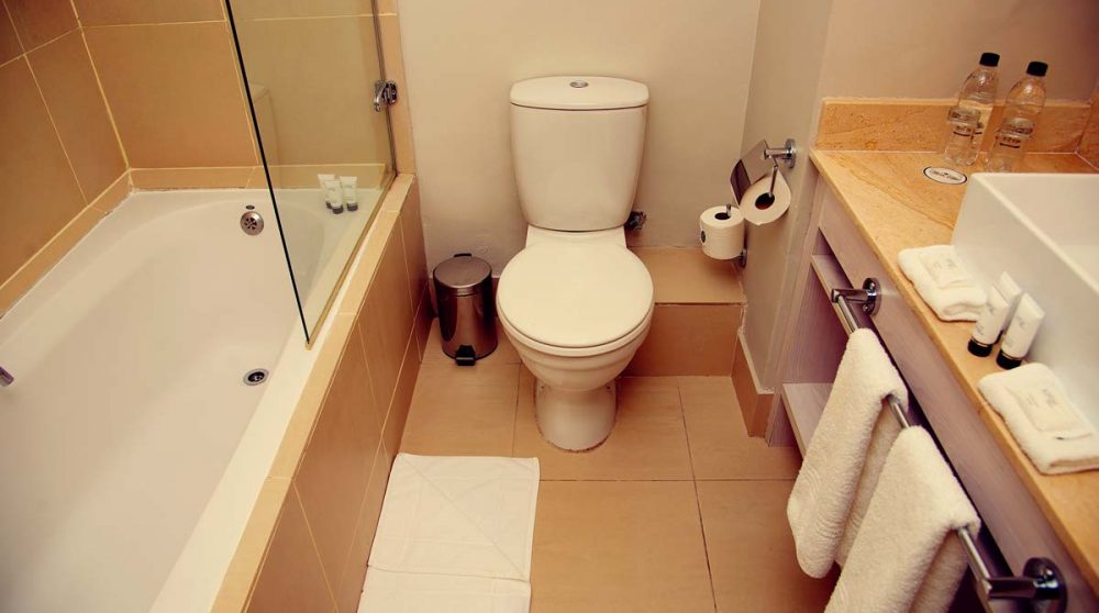 Une salle de bains de l'hôtel Franschhoek Hotel and Spa