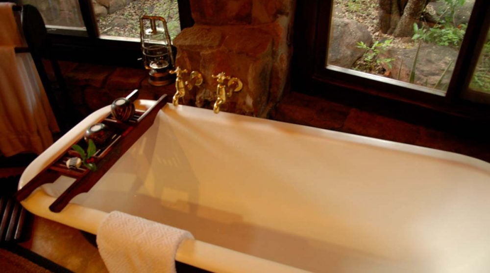 Baignoire au Makweti Safari Lodge