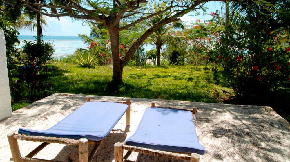 Terrasse d'un cottage au Shooting Star Lodge