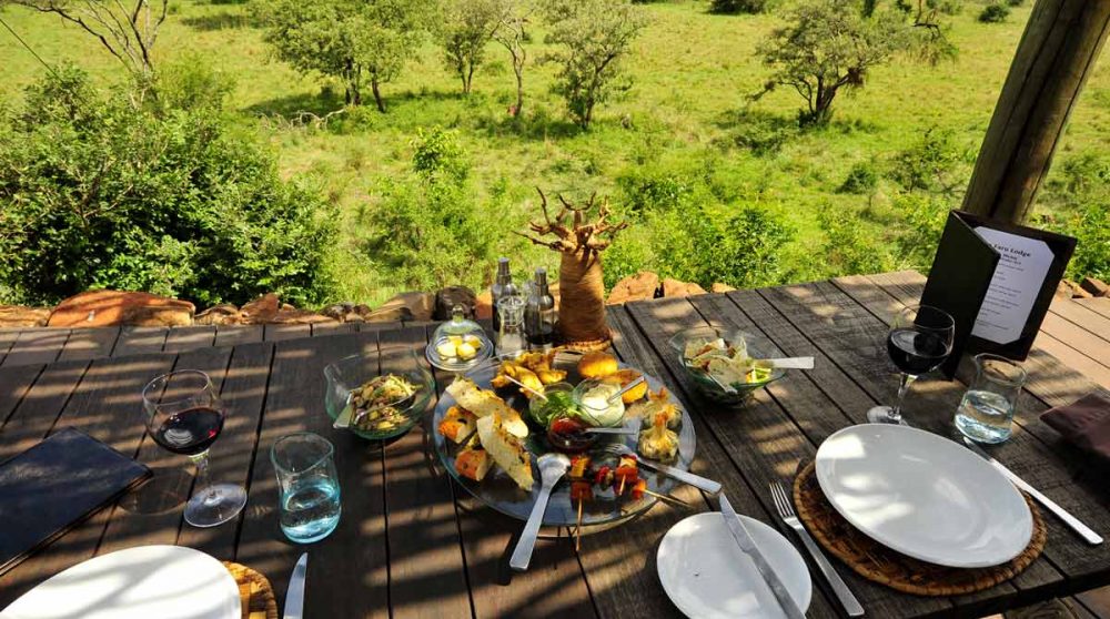 Déjeuner au Singita Faru Faru Lodge