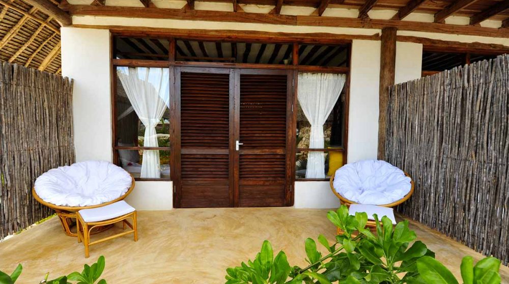 Entrée d'une chambre au Sunshine Hotel