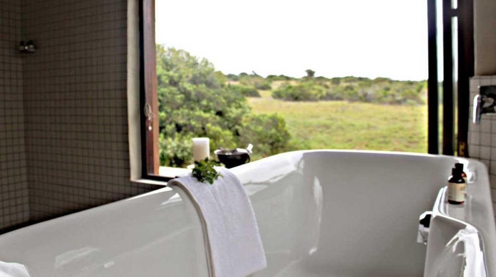 La vue depuis la baignoire en Afrique du Sud
