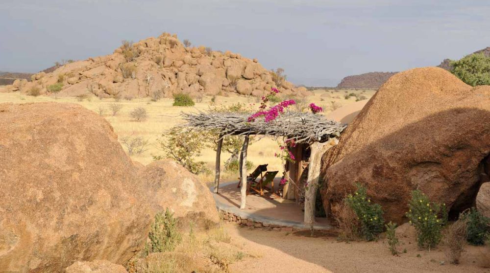 Une chambre du camp en Namibie