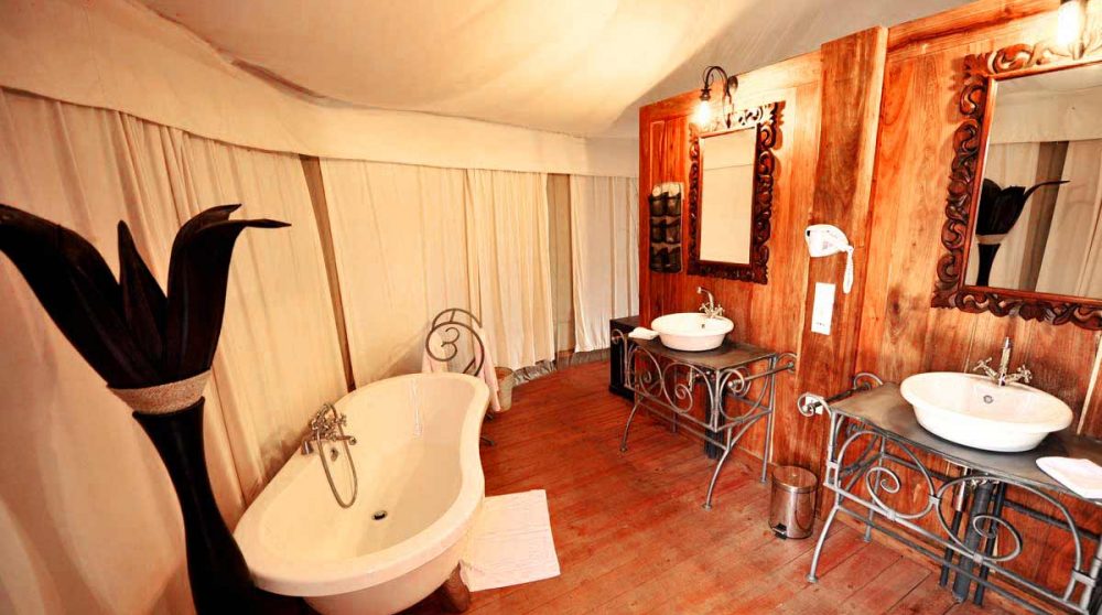 La salle de bains au Ngorongoro