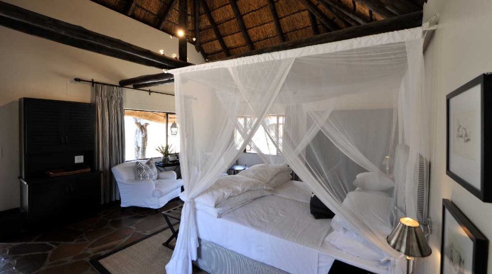 Lit dans une chambre en Namibie