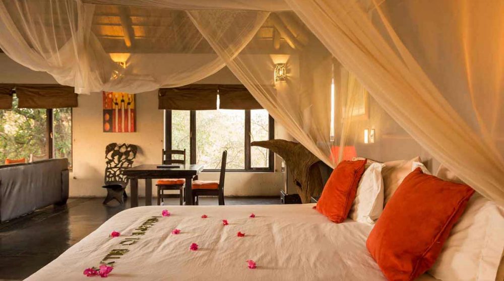 Détail du lit près du parc Kruger