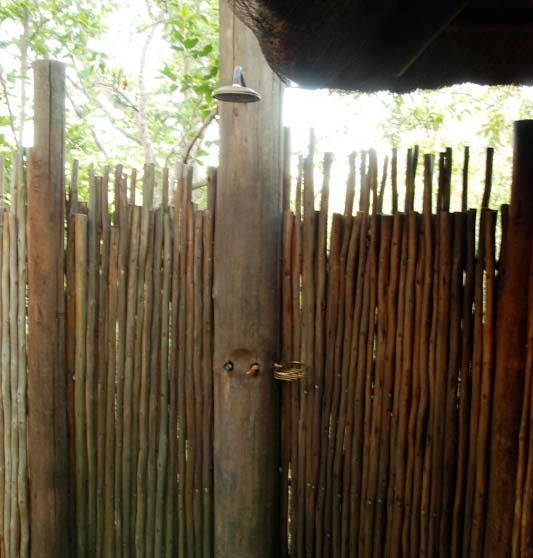 La douche extérieure en Afrique du Sud