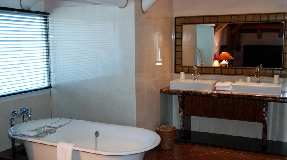 La baignoire de la suite en Afrique du Sud