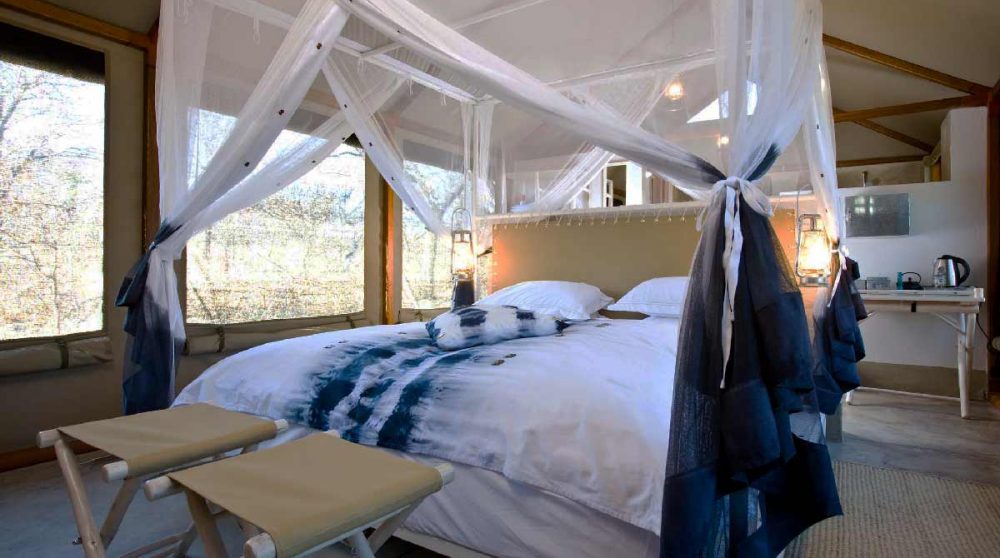 L'intérieur d'une tente à Etosha