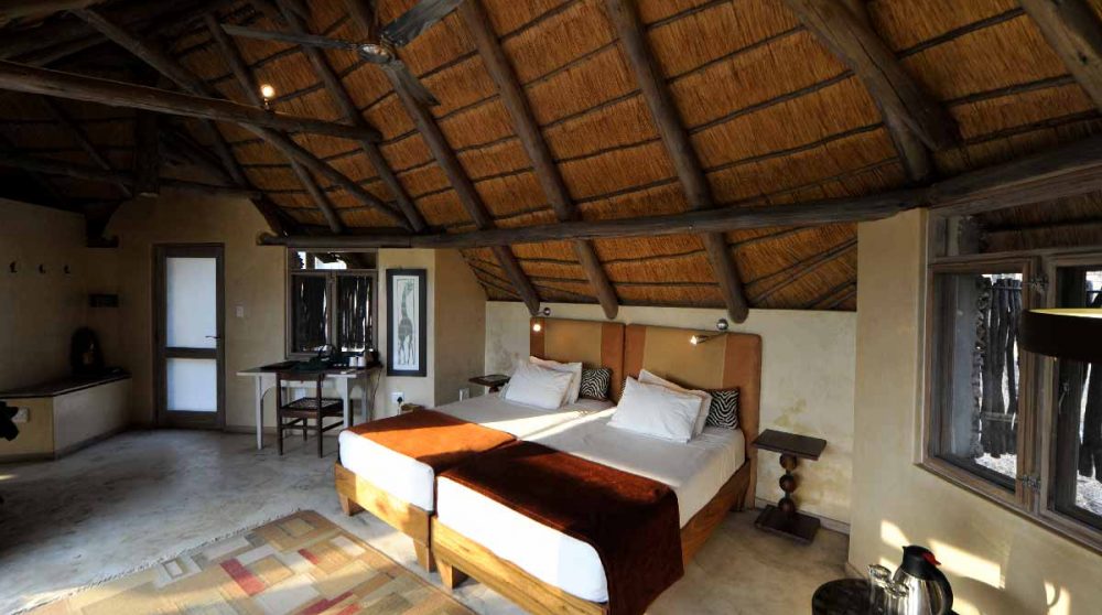 Lits dans une chambre en Namibie