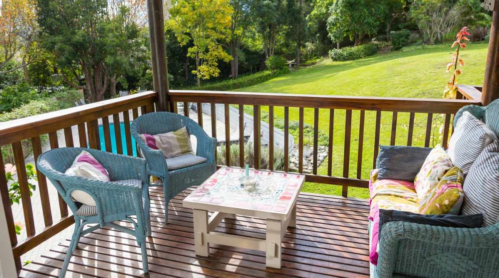 La terrasse du Cottage Deux à Knysna