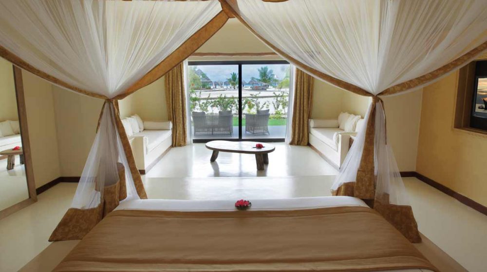 Vue du lit à Zanzibar