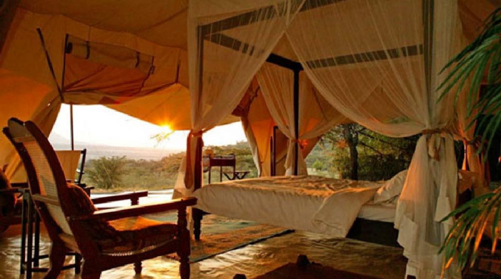 Une tente avec vue sur la nature