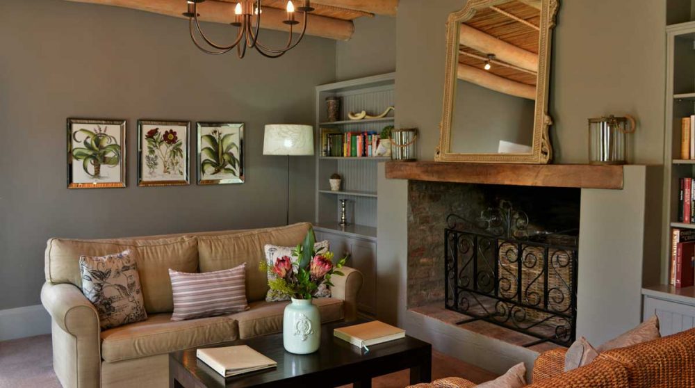 Le salon d'une autre suite en Afrique du Sud