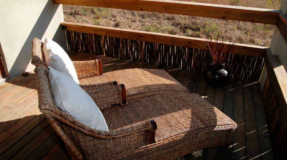 Un balcon d'un chalet