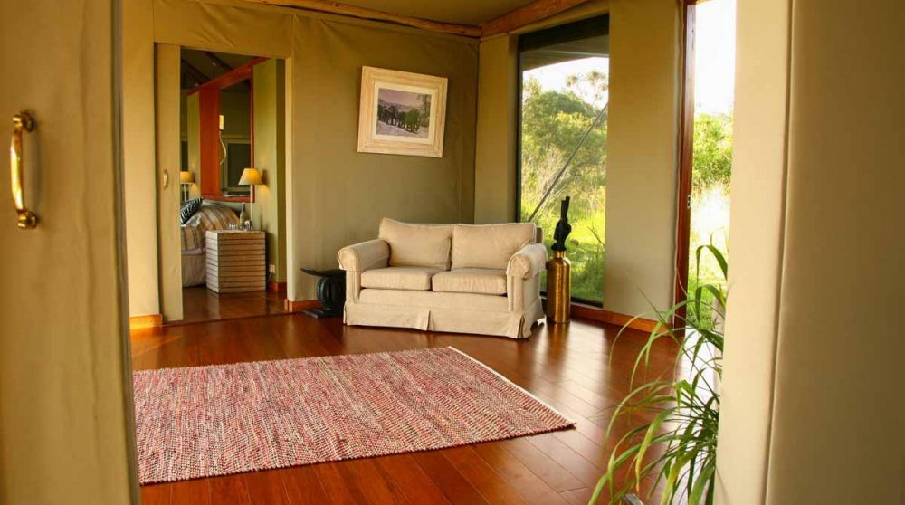 Intérieur de la tente familiale