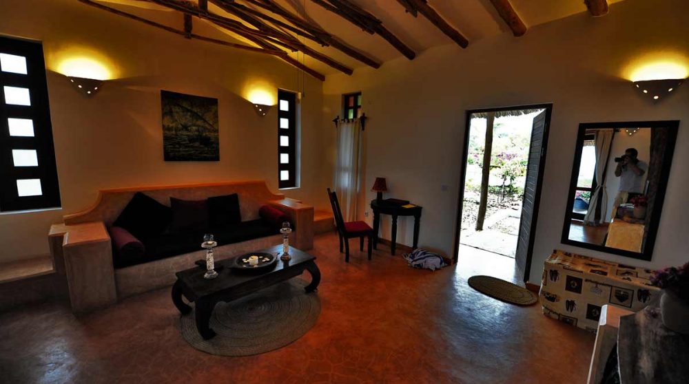 L'entrée de la chambre