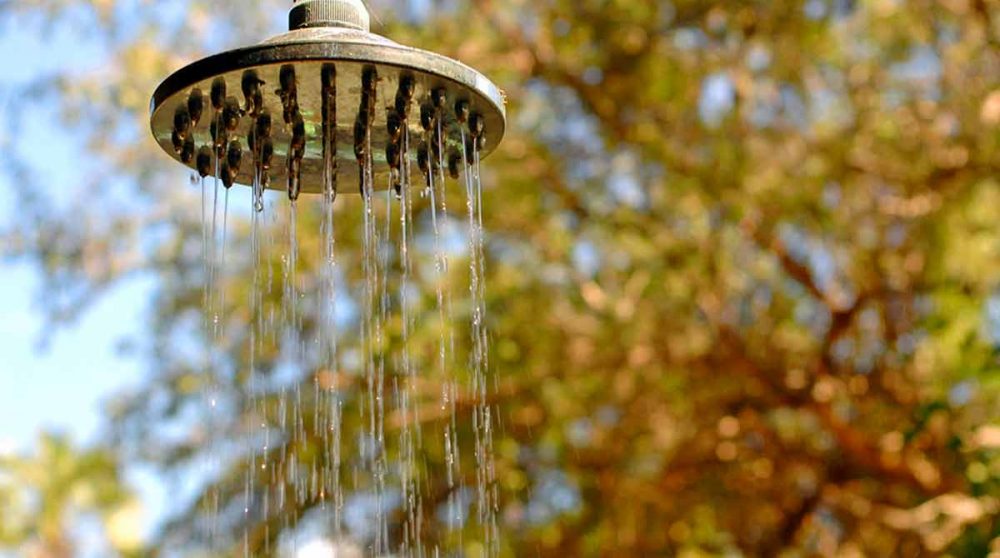 Une douche dans la réserve de Selous