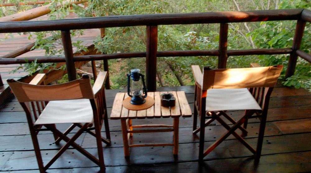 Vue sur la nature depuis la terrasse près du Welgevonden Private Game Reserve