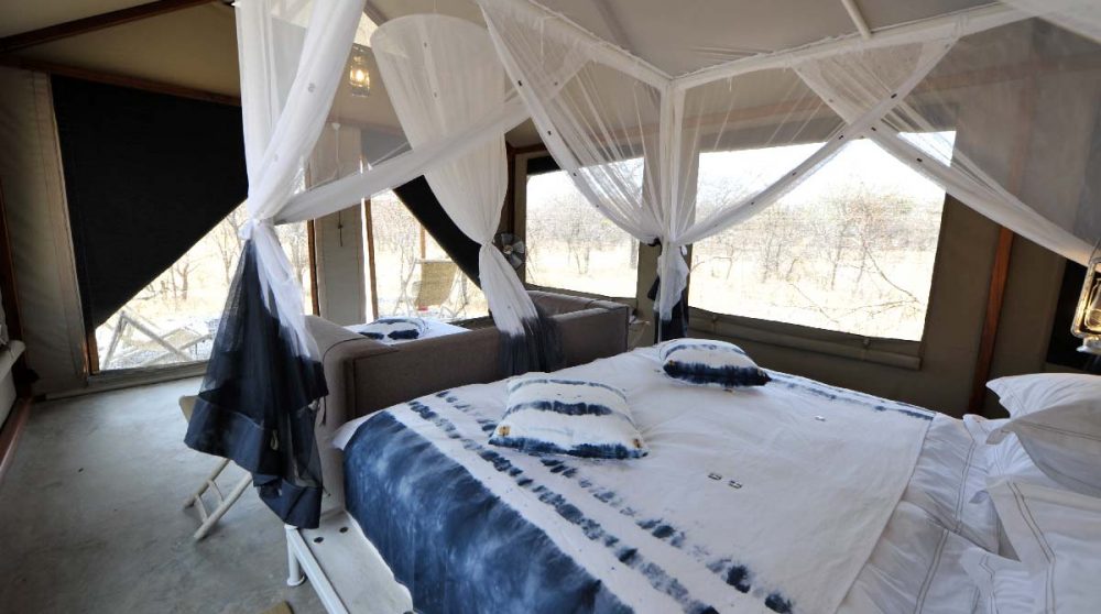 Autre vue de la tente en Namibie