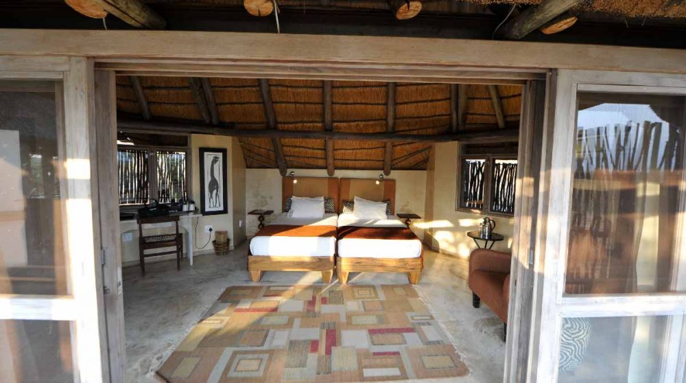 Ouverture sur la chambre à Etosha