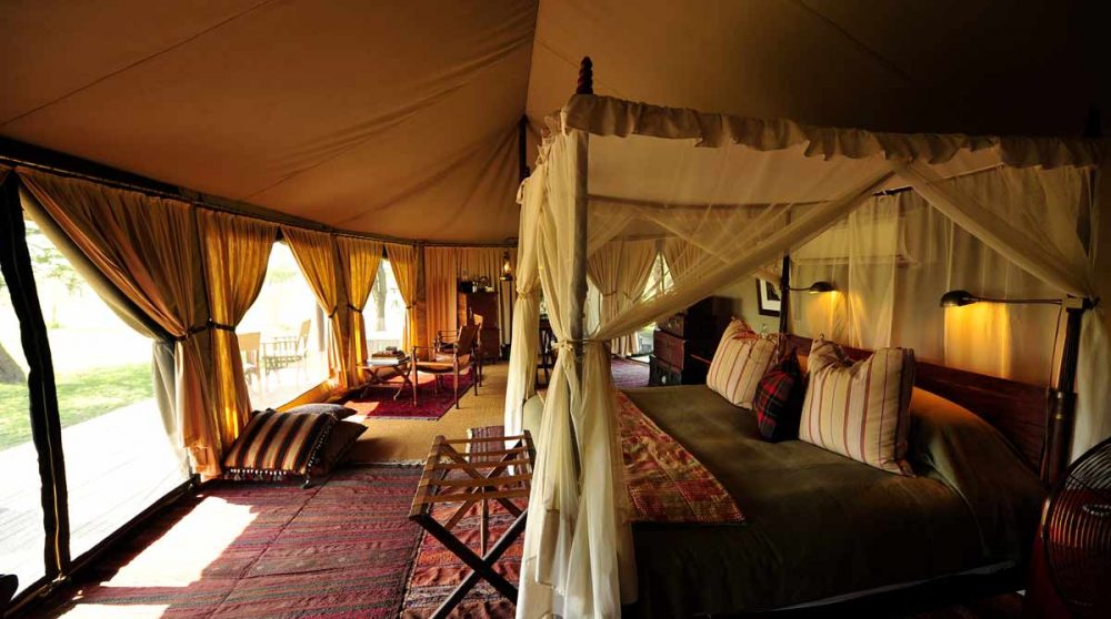 Autre vue de la tente dans le Serengeti