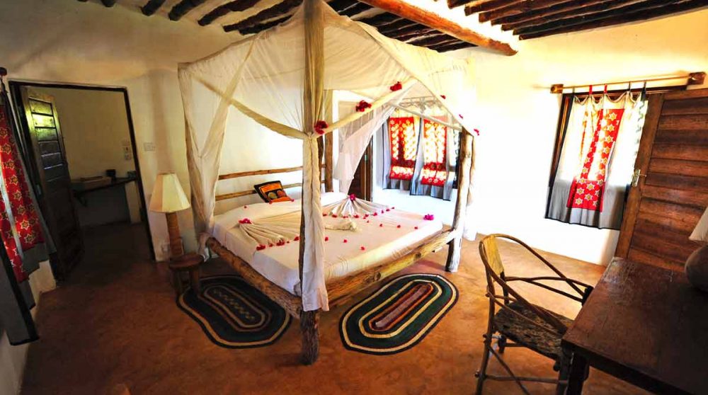 Vue générale de l'un des bungalows à Zanzibar