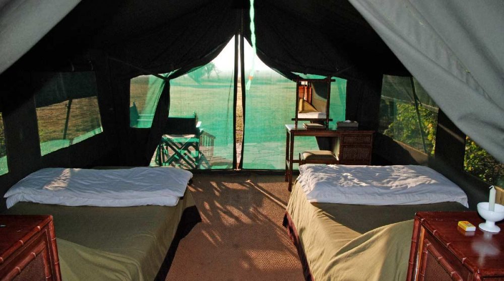 Lits dans une tente luxury au Kenya