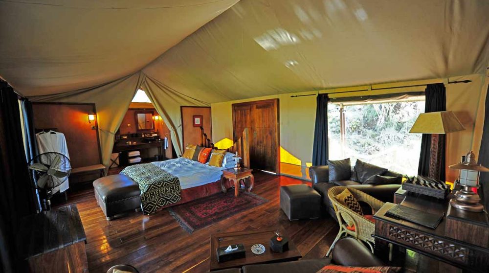 Autre vue d'une tente en Tanzanie