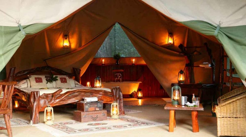 La tente éclairée
