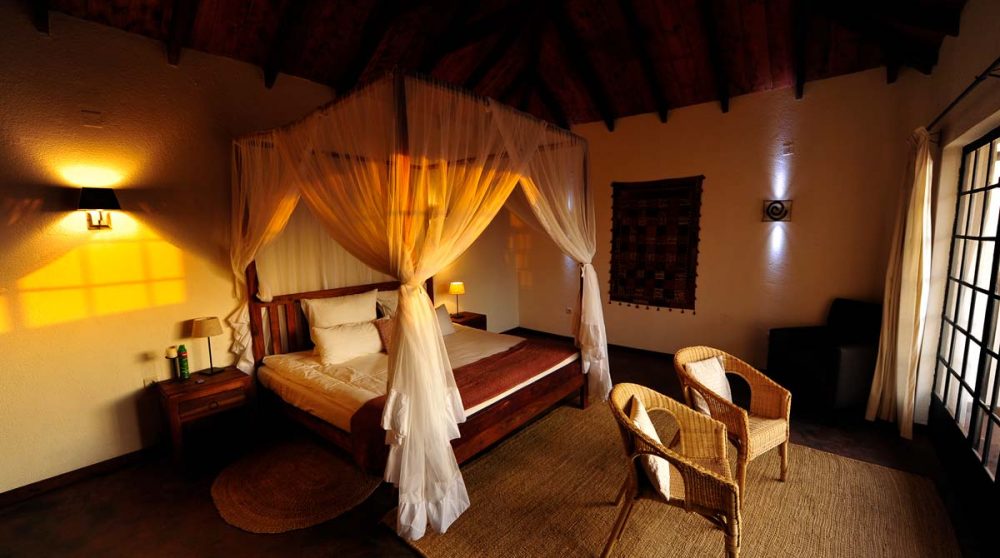 Une chambre du Bashay Rift Lodge en fin de journée