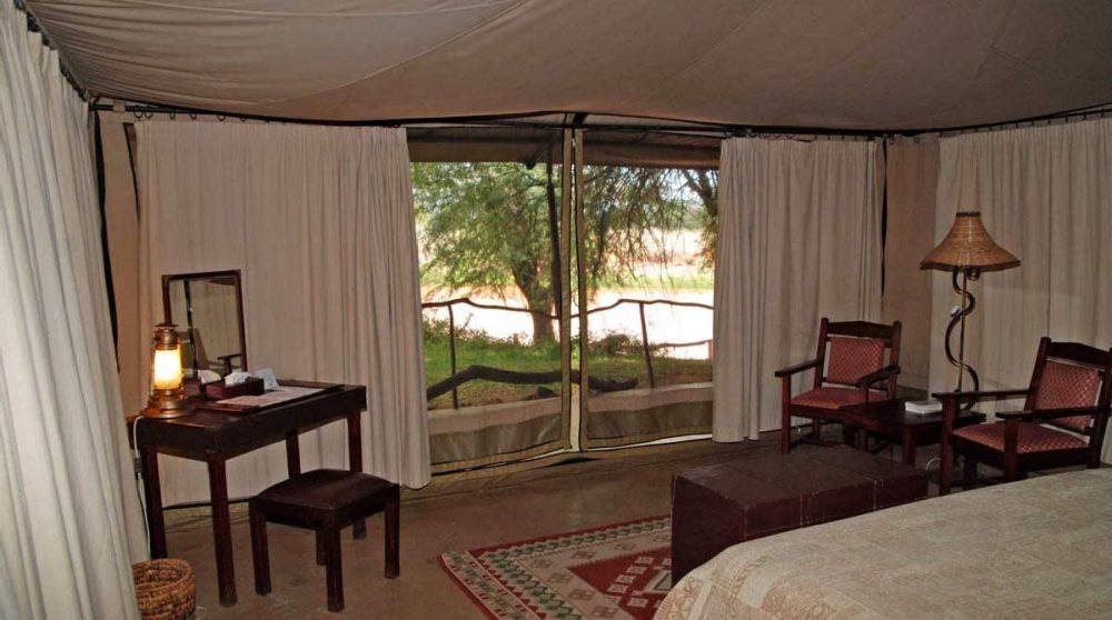 Une tente au Larsens Tented Camp