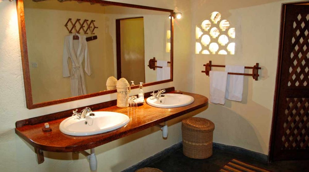 Double vasque au Matemwe Lodge