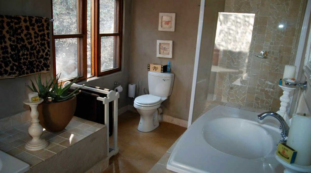 La salle de bains d'un chalet au Notten's