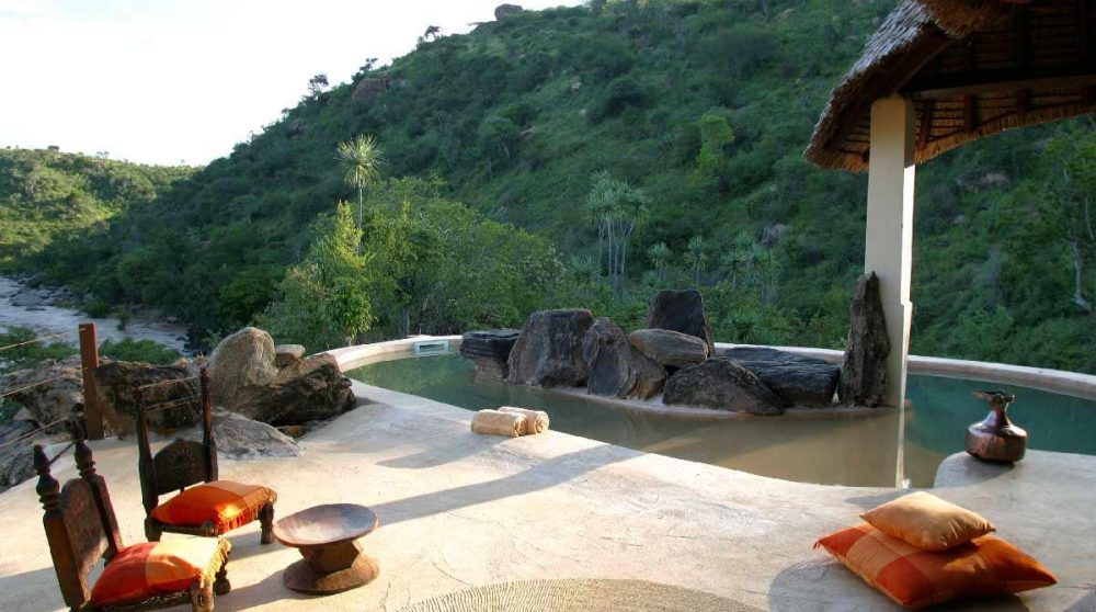 Terrasse d'un Eagle Cottage au Sabuk