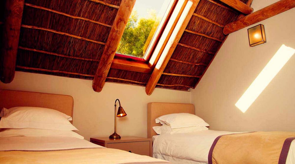 Chambre avec lits simples en Afrique du Sud