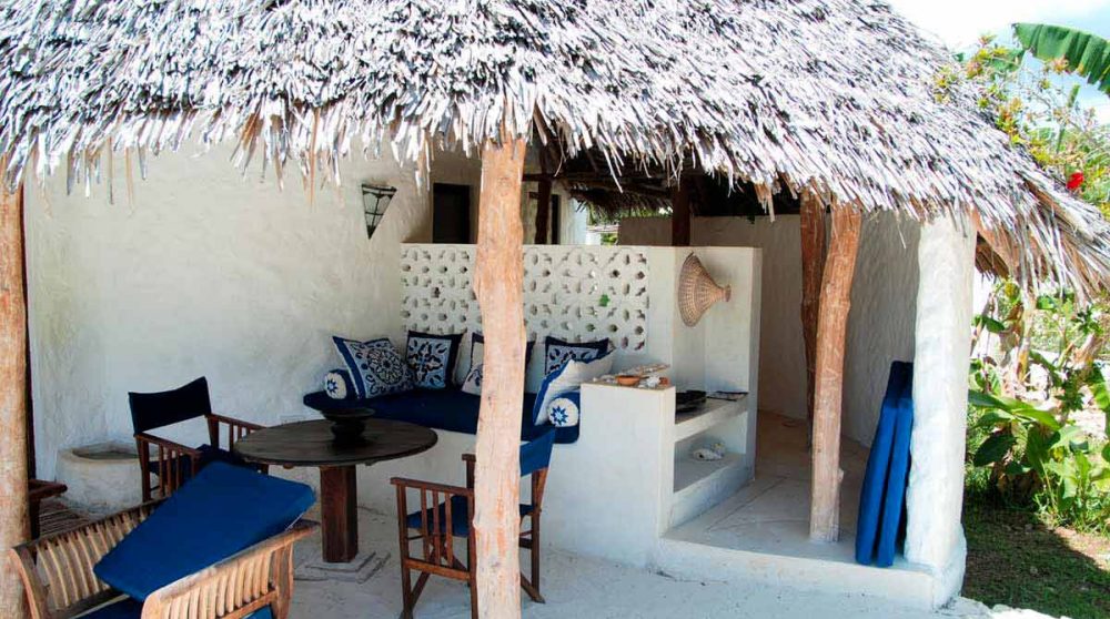 La terrasse d'une suite à Zanzibar