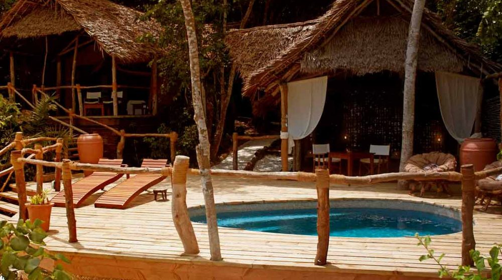 La piscine privée d'une suite superior en Tanzanie