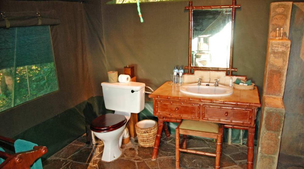 La salle de bains dans le Masai Mara