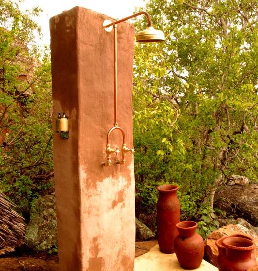 Douche extérieure en Afrique du Sud