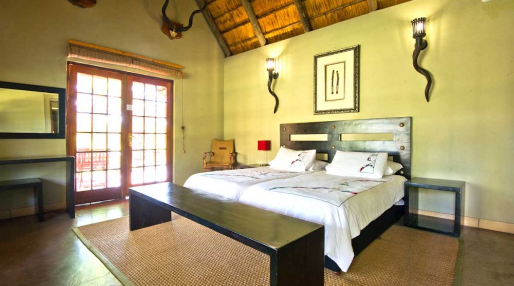 Une des chambres à Indlovu River Lodge