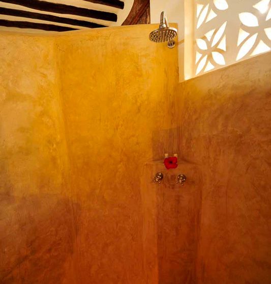 La douche dans une salle de bains de l'hôtel en Tanzanie