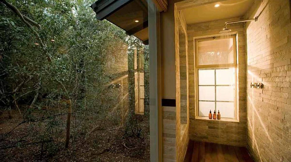 Une douche extérieure dans le Kwazulu Natal