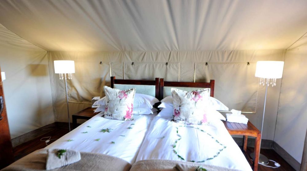 Vue sur les lits en Afrique du Sud