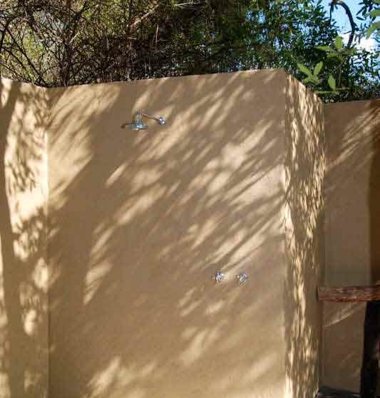 Une douche extérieure