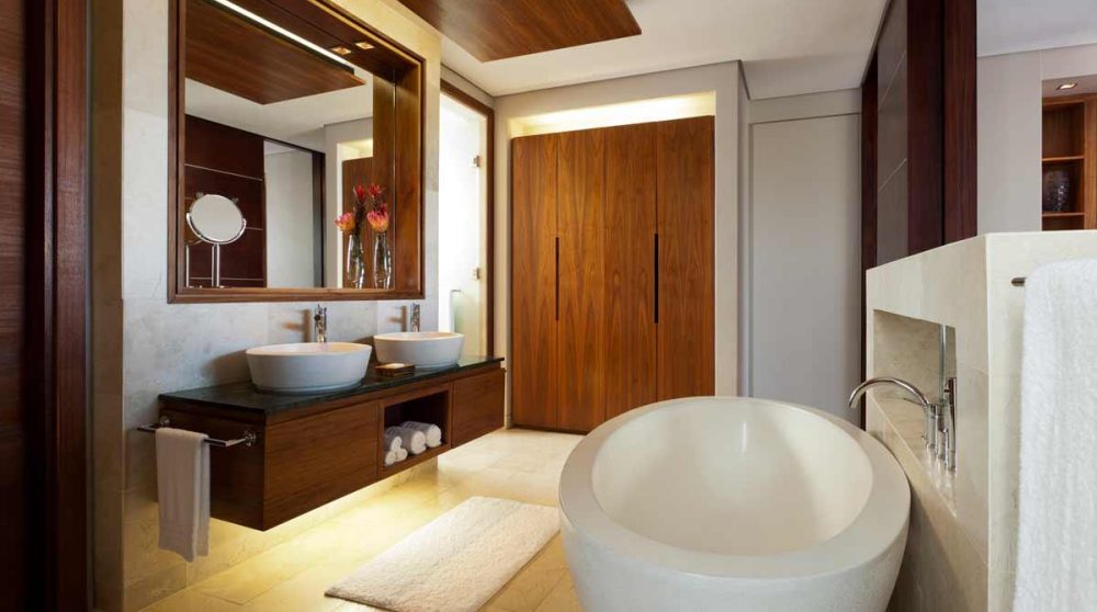 La salle de bains du Conrad Pezula