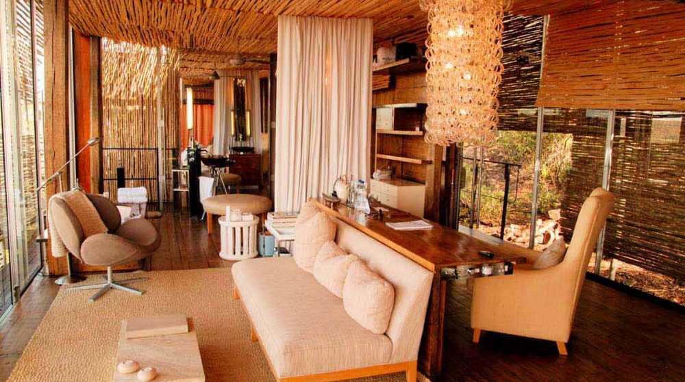 Vue d'ensemble d'une chambre au Singita Lelombo