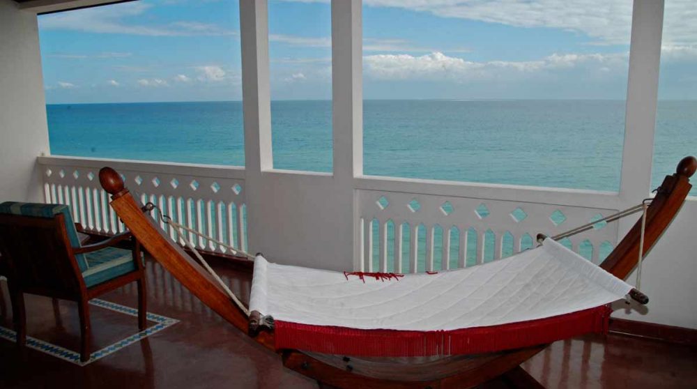 La vue depuis un balcon au Zanzibar Serena Inn