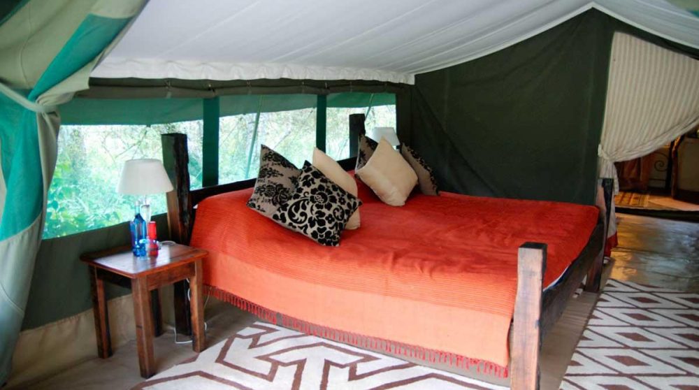 Vue d'une tente au Kenya