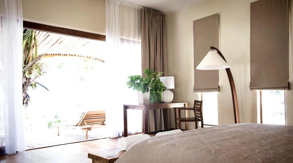 Vue depuis le lit du White Sand Luxury Villas